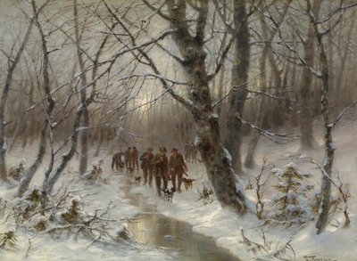 Hunter in the Winter Forest by Desire Thomassin